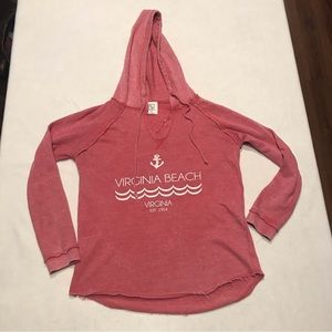 Ragwear USA hoodie, red, small, “Virginia Beach”